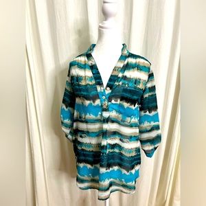 Multi-Colored blue black blouse